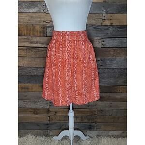 Go Fish Batik Skirt XS Bohemian Beach Island Tribal Natural Coral